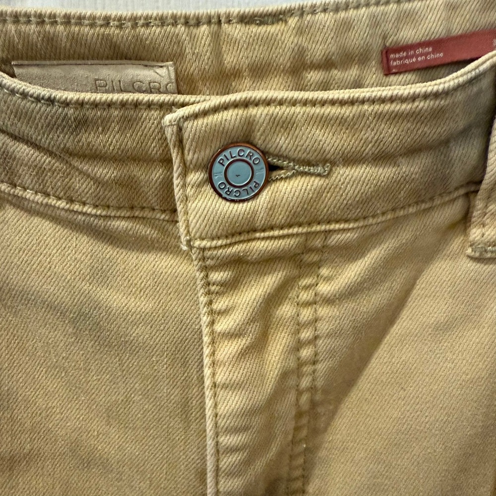 Pilcro Anthropology Women Size 31 TALL 'The Borrowed' Tan Boyfriend Jeans Grunge - Picture 4 of 16